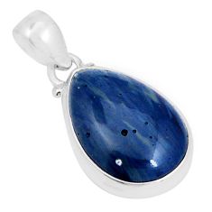 12.17cts natural blue swedish slag 925 sterling silver pendant jewelry y5110