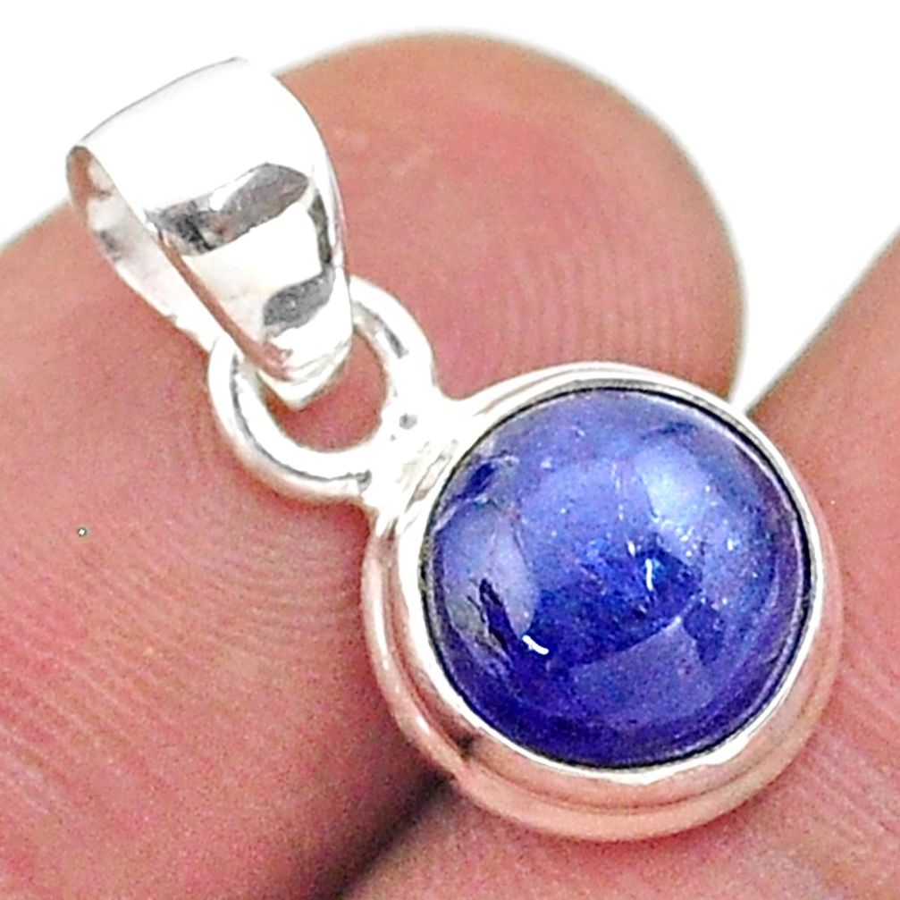 4.71cts natural blue tanzanite 925 sterling silver pendant jewelry t44681