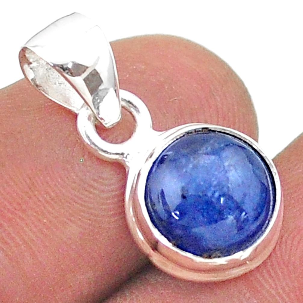 5.40cts natural blue tanzanite 925 sterling silver pendant jewelry t44685