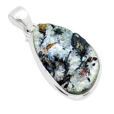 14.47cts natural bronze astrophyllite (star leaf) 925 silver pendant y15090