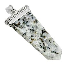 42.07cts natural bronze astrophyllite (star leaf) 925 silver pendant y27281