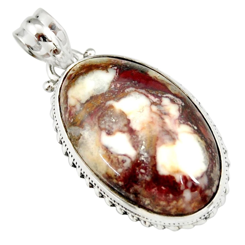 22.59cts natural bronze wild horse magnesite 925 sterling silver pendant r20102