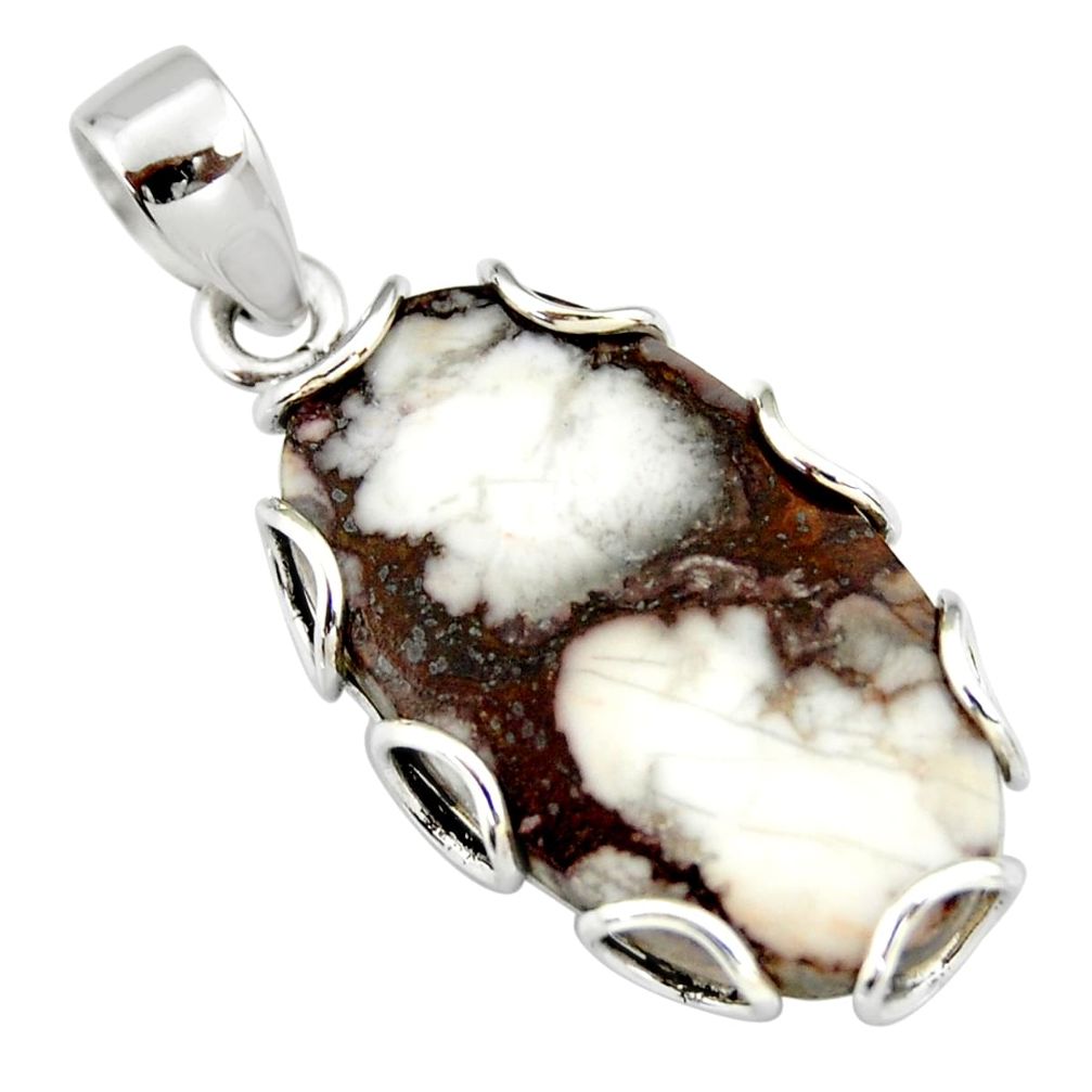 18.98cts natural bronze wild horse magnesite 925 sterling silver pendant r20104