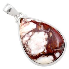24.33cts natural bronze wild horse magnesite 925 sterling silver pendant t78801