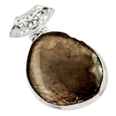  brown agni manitite 925 sterling silver pendant jewelry d45514