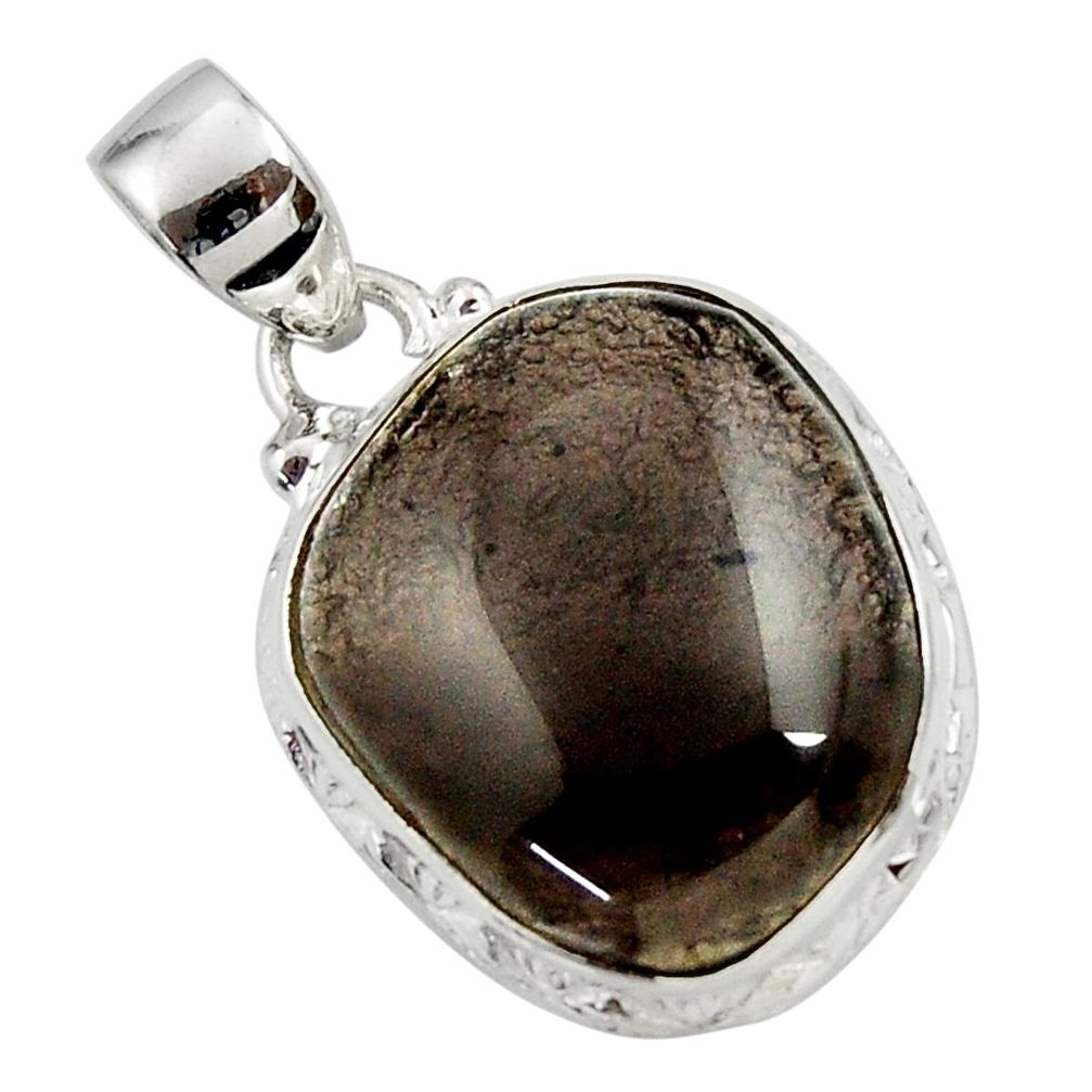  brown agni manitite 925 sterling silver pendant jewelry d45515