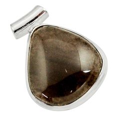  brown agni manitite 925 sterling silver pendant jewelry d45517
