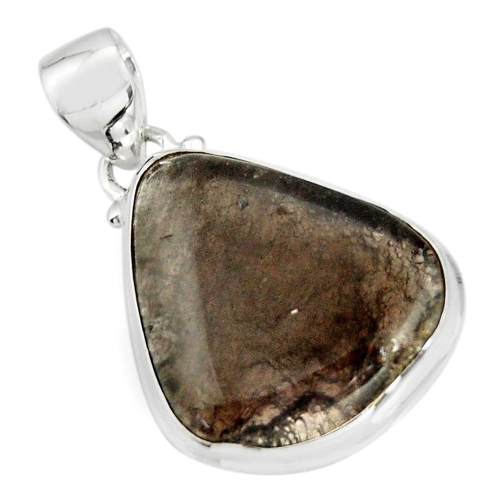 16.73cts natural brown agni manitite 925 sterling silver pendant jewelry r20752