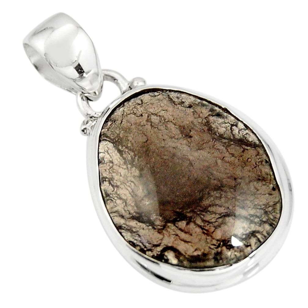 14.72cts natural brown agni manitite 925 sterling silver pendant jewelry r20755