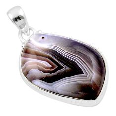 21.48cts natural brown botswana agate 925 sterling silver pendant jewelry u18010