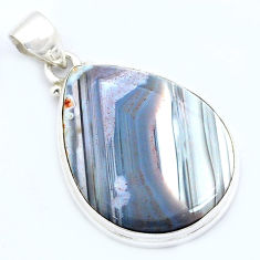18.22cts natural brown botswana agate 925 sterling silver pendant jewelry u59547