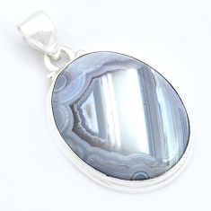 16.94cts natural brown botswana agate 925 sterling silver pendant jewelry u59572