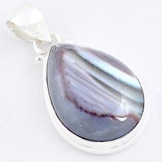 13.42cts natural brown botswana agate 925 sterling silver pendant jewelry u59595