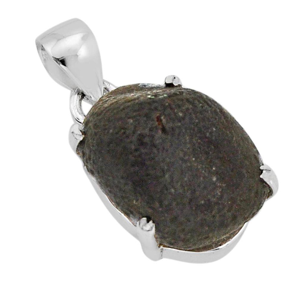14.61cts natural brown chintamani saffordite 925 sterling silver pendant y72381