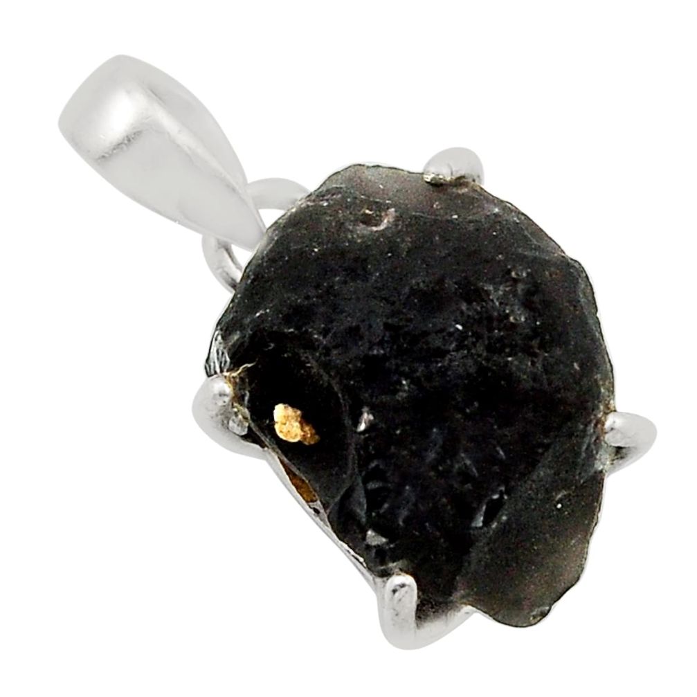 8.24cts natural brown chintamani saffordite 925 sterling silver pendant y90742