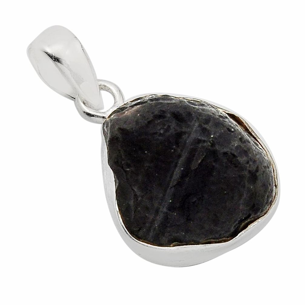 9.40cts natural brown chintamani saffordite 925 sterling silver pendant y90757