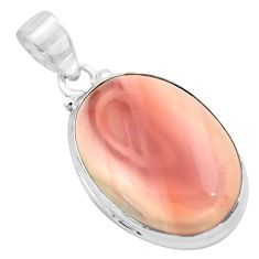 Clearance Sale- 17.22cts natural brown imperial jasper 925 sterling silver pendant p66382