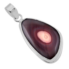 15.89cts natural brown imperial jasper fancy 925 sterling silver pendant n30398