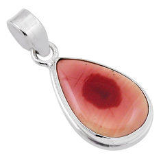 11.16cts natural brown imperial jasper pear 925 sterling silver pendant n30412