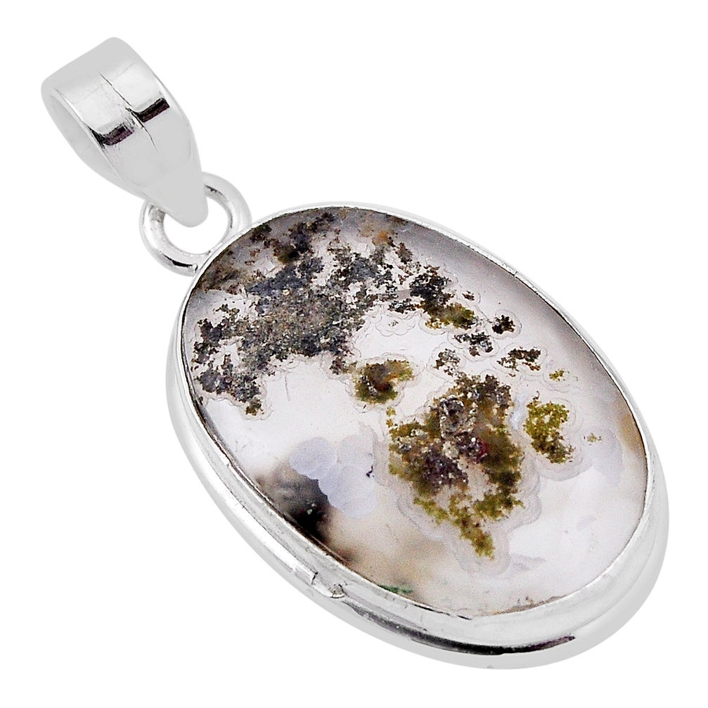 15.02cts natural brown montana agate 925 sterling silver pendant jewelry n30409