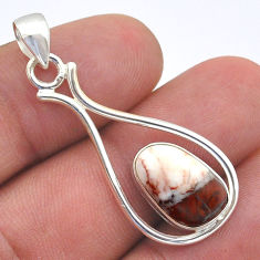4.84cts natural brown mookaite 925 sterling silver pendant jewelry u61721