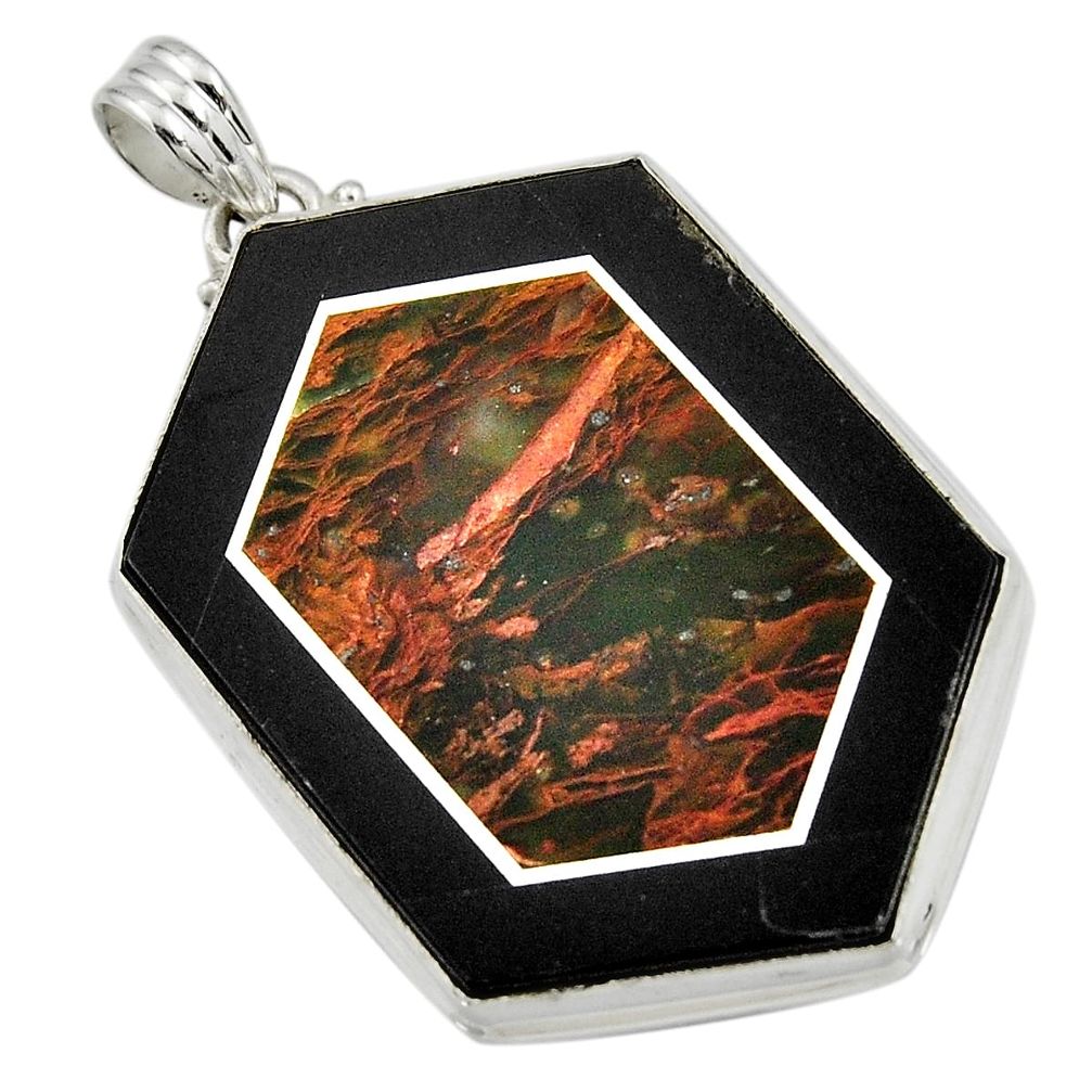  brown pietersite (african) 925 sterling silver pendant d42794