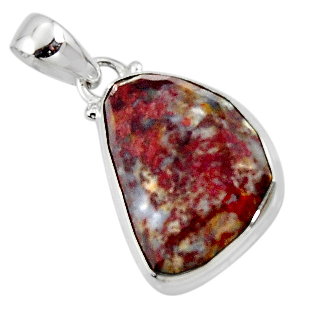 15.08cts natural brown pietersite (african) 925 sterling silver pendant r51097