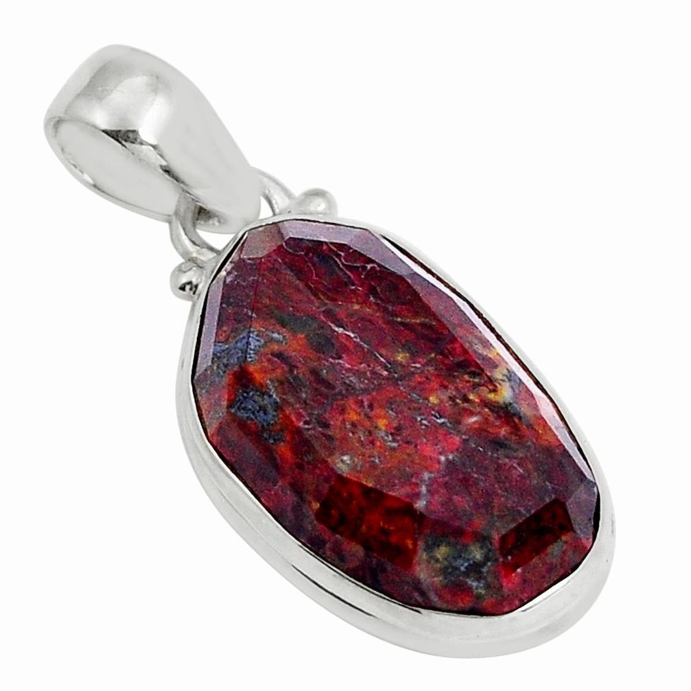 13.49cts natural brown pietersite (african) 925 sterling silver pendant y5394