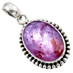 Clearance Sale- 13.85cts natural cacoxenite super seven (melody stone) 925 silver pendant r41356