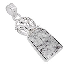 8.36cts natural campo del cielo fancy silver angel wings fairy pendant n51512