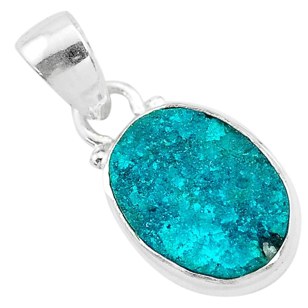 8.00cts natural dioptase 925 sterling silver pendant jewelry t3183