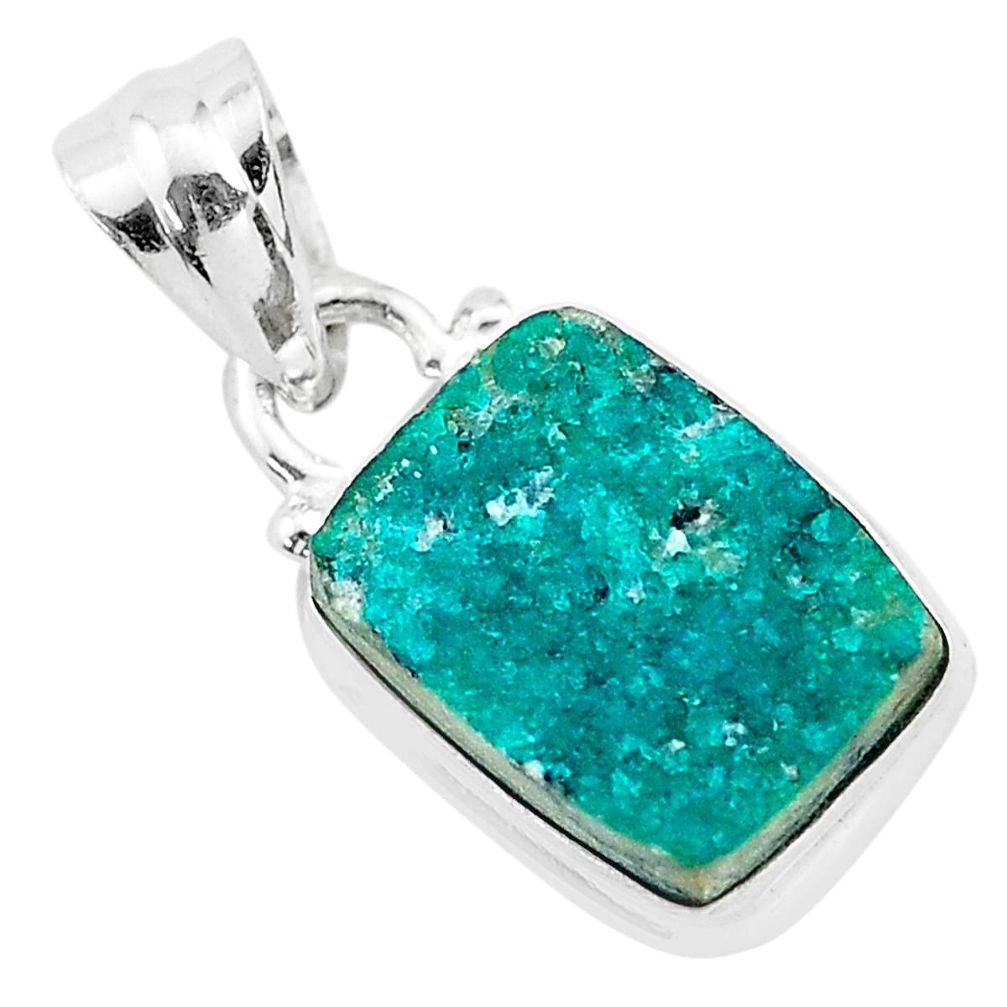 5.54cts natural dioptase 925 sterling silver pendant jewelry t3193