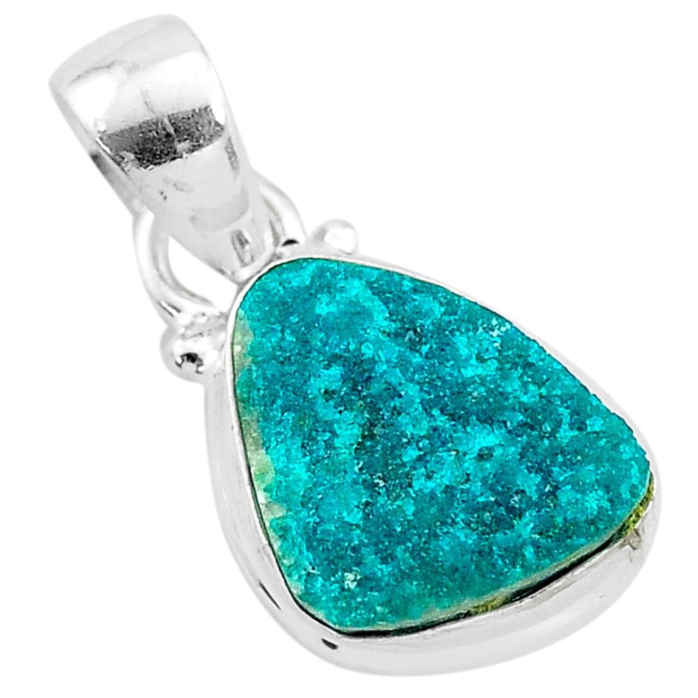 5.45cts natural dioptase 925 sterling silver pendant jewelry t3197