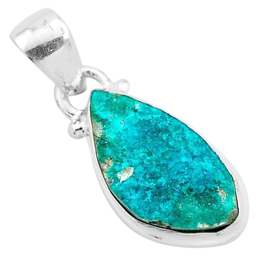 5.74cts natural dioptase 925 sterling silver pendant jewelry t3200