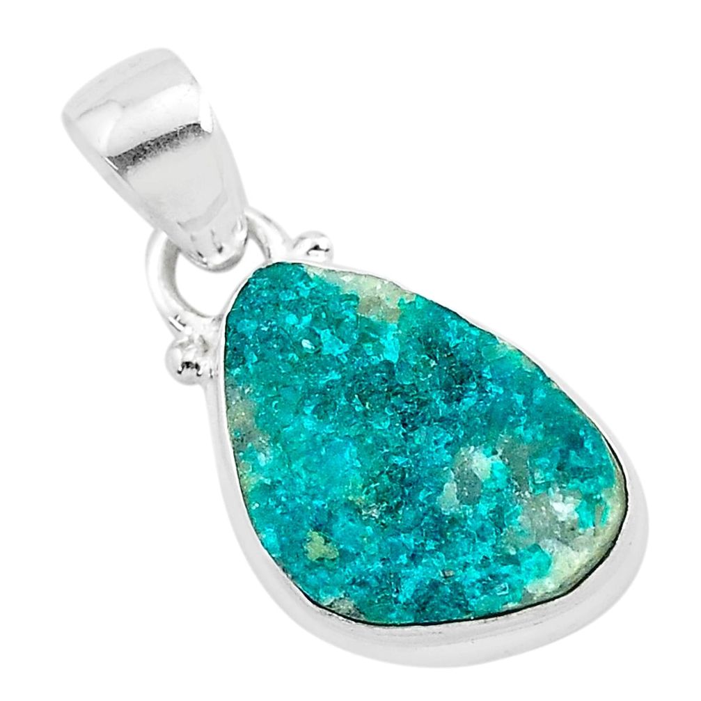 7.96cts natural dioptase 925 sterling silver pendant jewelry t3212