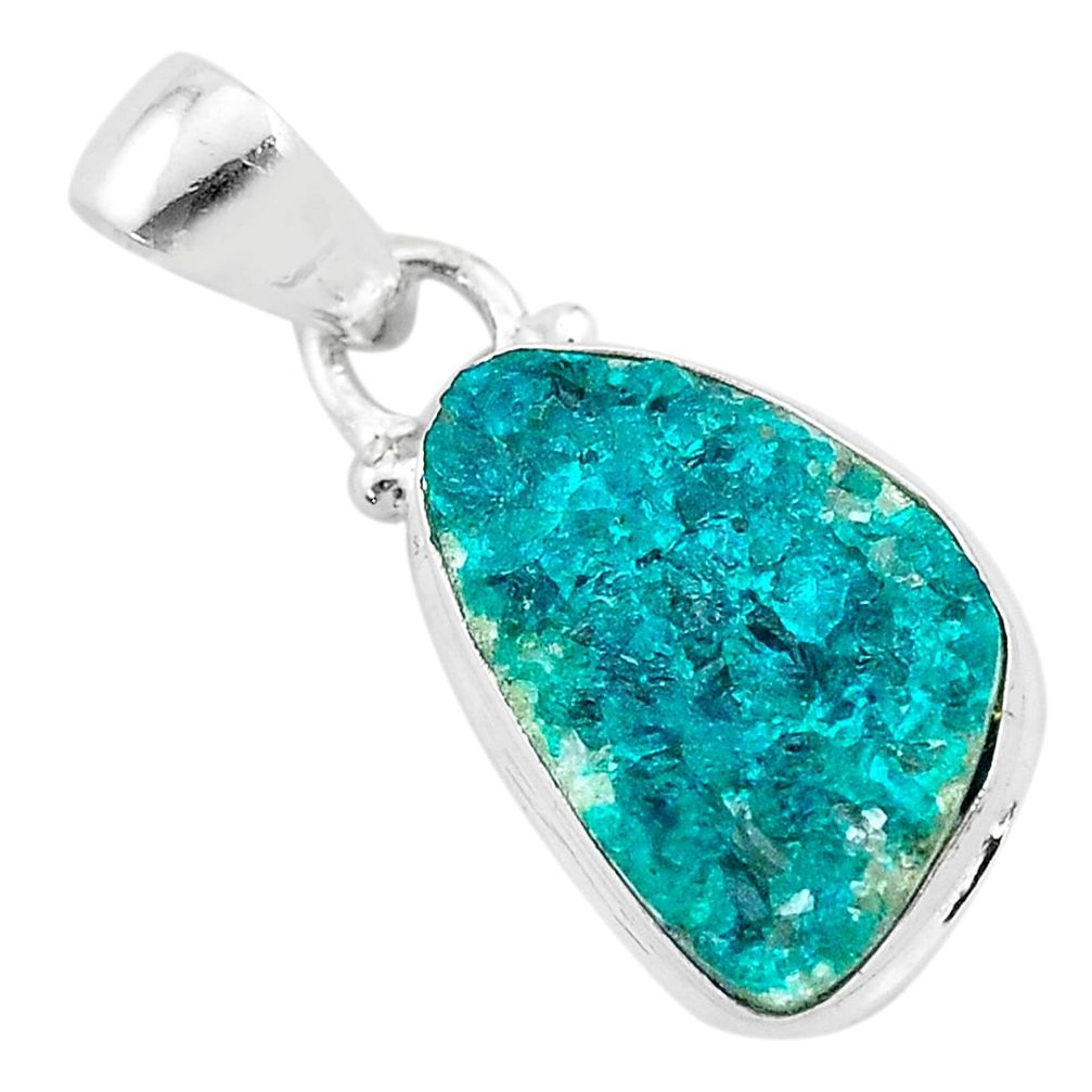 8.00cts natural dioptase 925 sterling silver pendant jewelry t3217