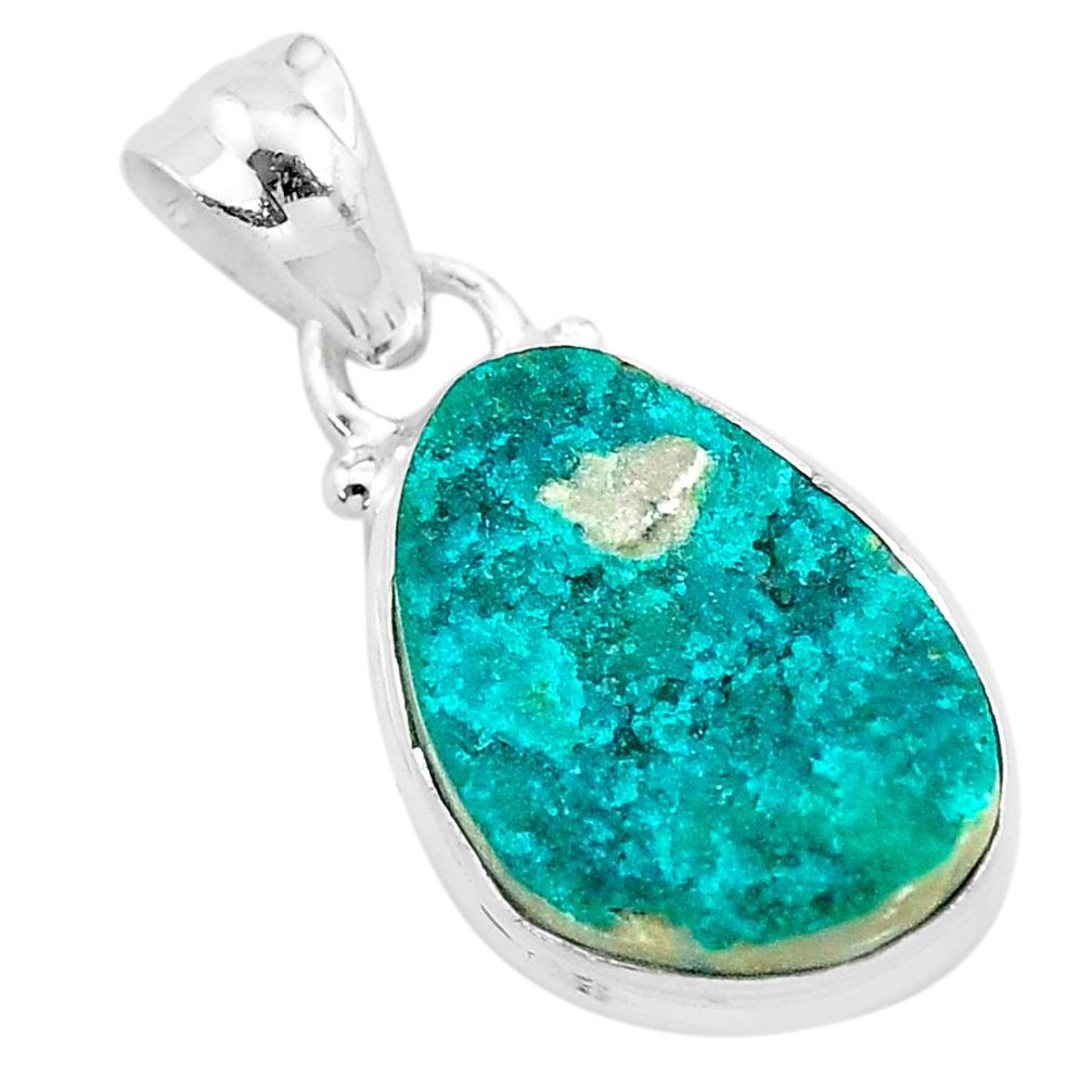 8.95cts natural dioptase 925 sterling silver pendant jewelry t3218