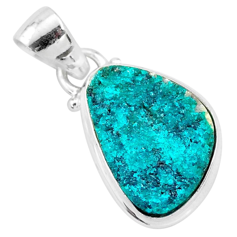 8.03cts natural dioptase 925 sterling silver pendant jewelry t3221