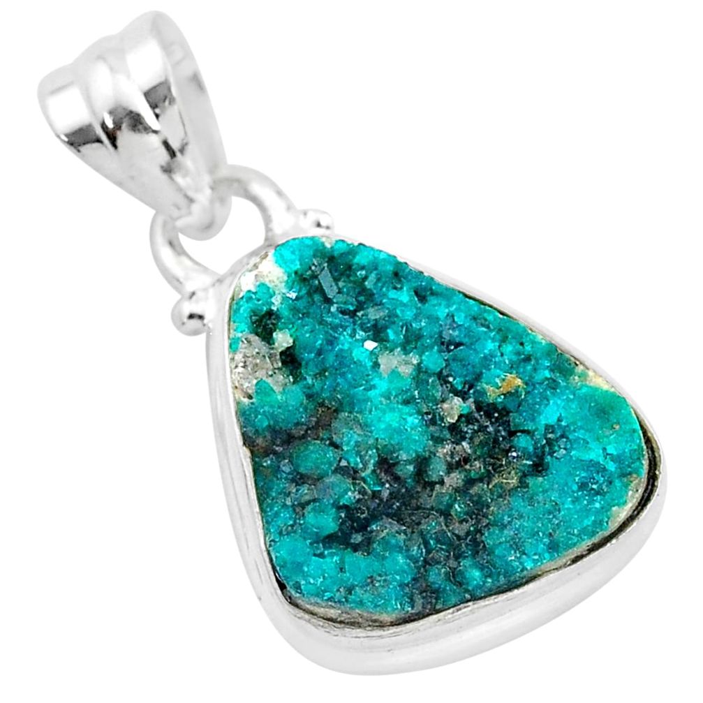 8.84cts natural dioptase 925 sterling silver handmade pendant jewelry t3226