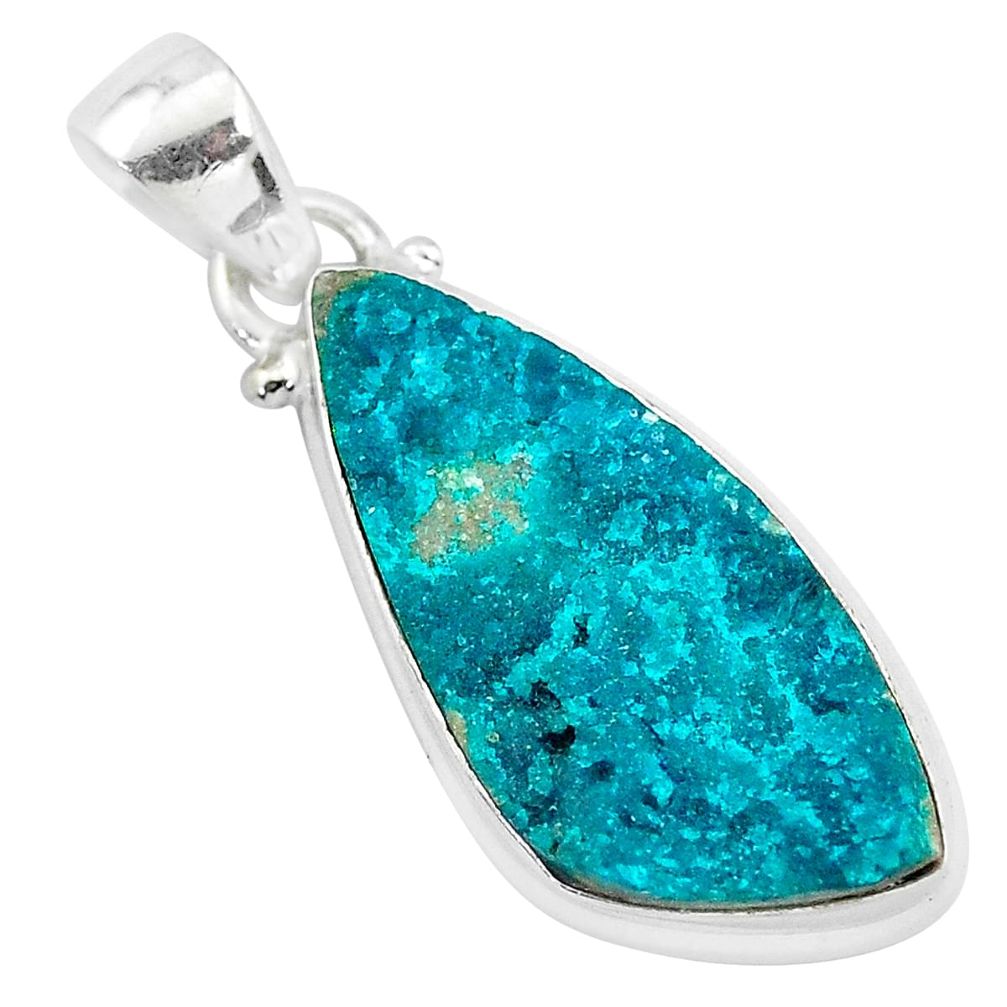 10.76cts natural dioptase 925 sterling silver pendant jewelry t3245