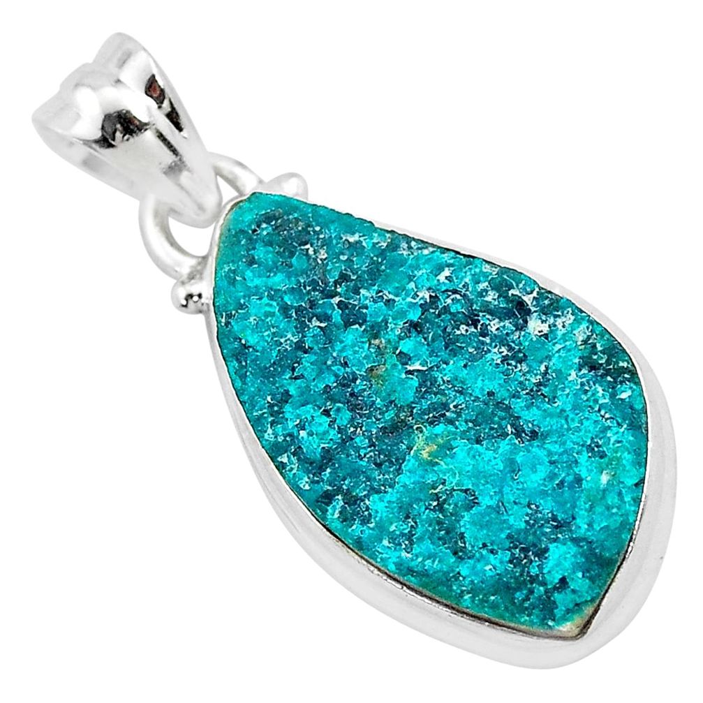 10.70cts natural dioptase 925 sterling silver pendant jewelry t3253