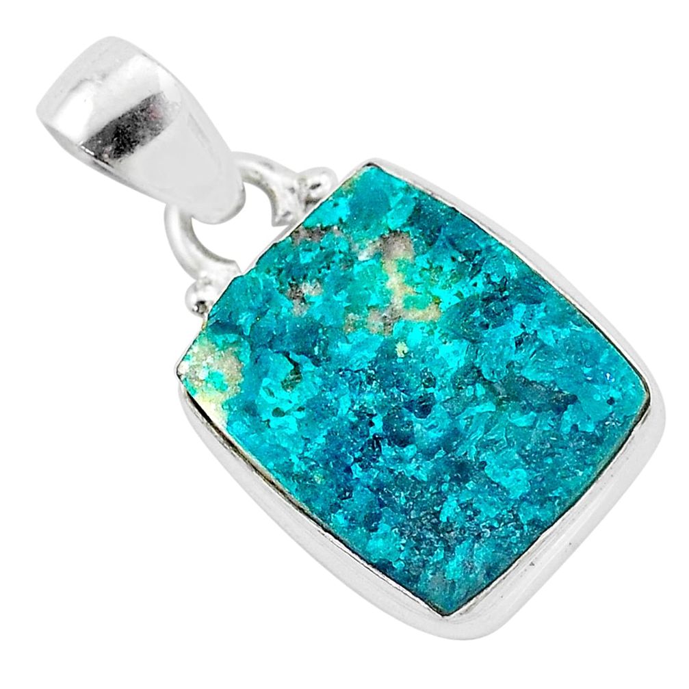 8.45cts natural dioptase 925 sterling silver pendant jewelry t3255