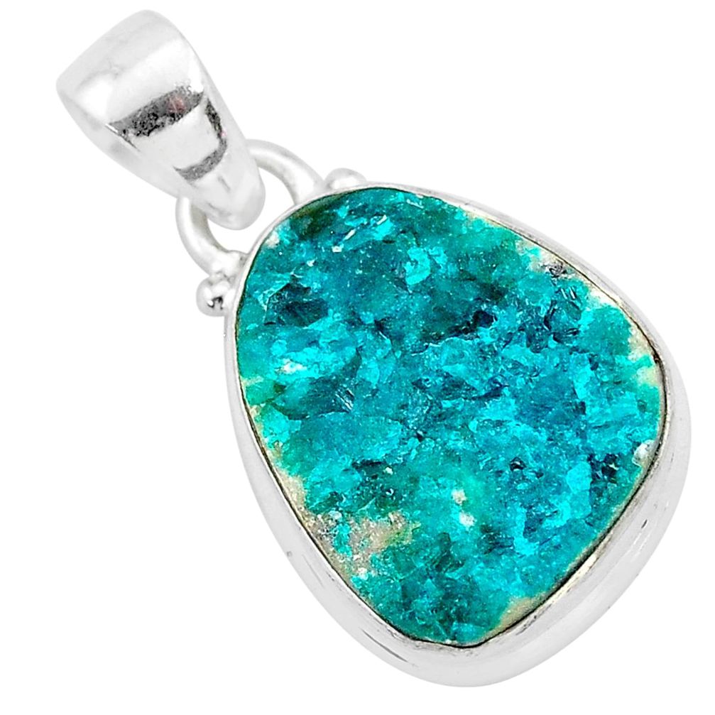 9.77cts natural dioptase 925 sterling silver pendant jewelry t3257