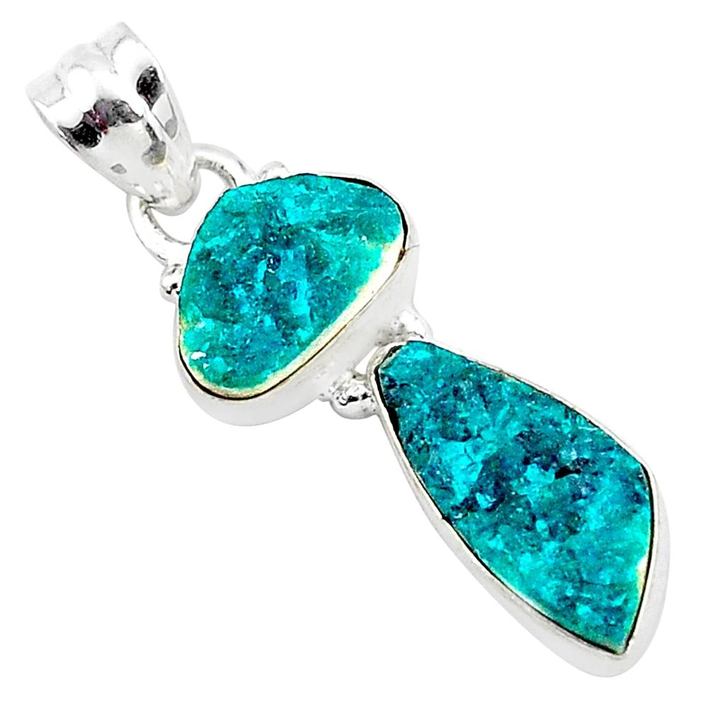 7.66cts natural dioptase 925 sterling silver pendant jewelry t5809
