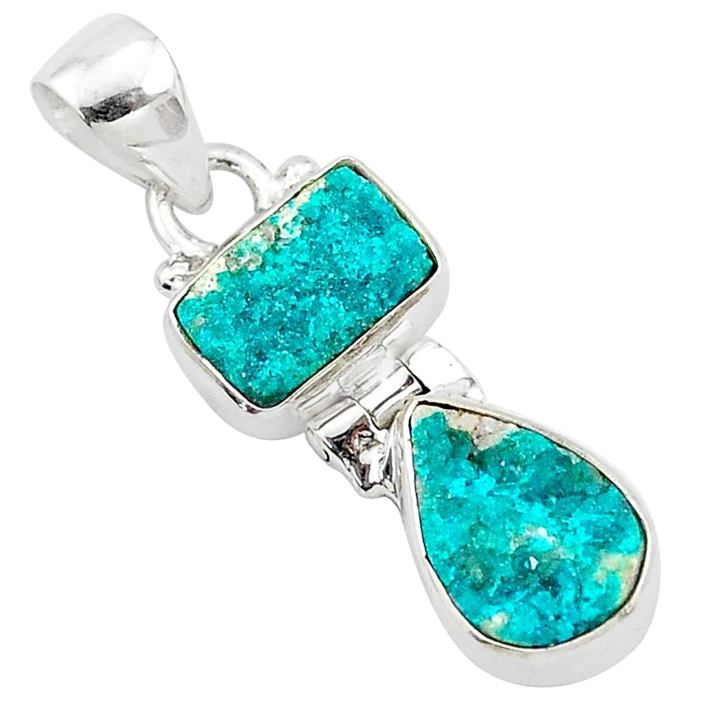 8.84cts natural dioptase 925 sterling silver pendant jewelry t5817