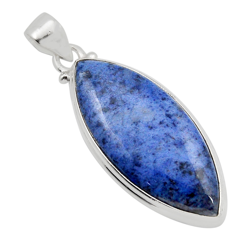 20.23cts natural dumortierite marquise sterling silver pendant jewelry y90639