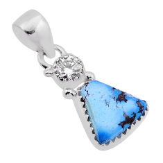 5.20cts natural golden hills turquoise topaz 925 sterling silver pendant n43273