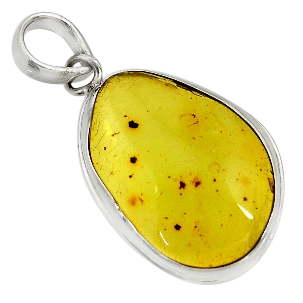  green amber from colombia 925 sterling silver pendant d41268