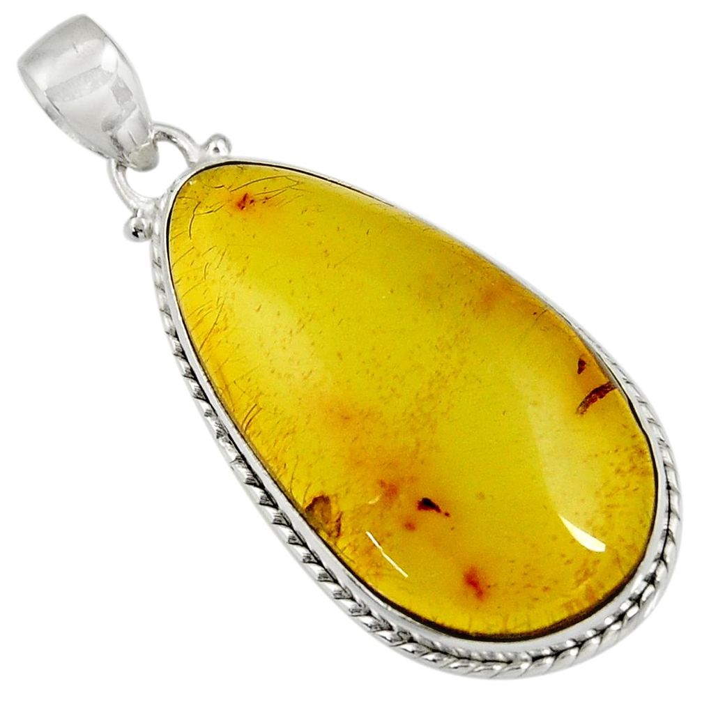  green amber from colombia 925 sterling silver pendant d41273