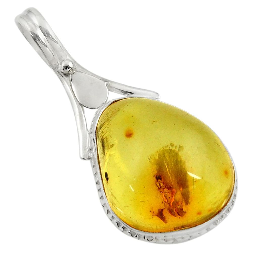  green amber from colombia 925 sterling silver pendant d41279